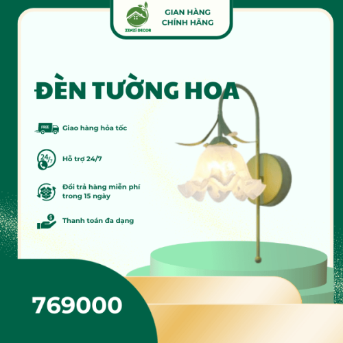 Đèn tường hoa